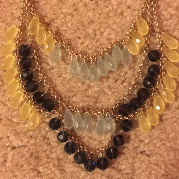 Lia Sophia Gold Statement Necklace - Picture 3 of 4